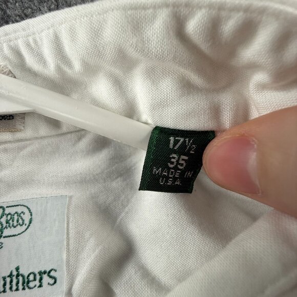 VTG Gitman Bros Point TTX Oxford 17.5 35 All Cotton Pinpoint USA White Pocket - Picture 7 of 13